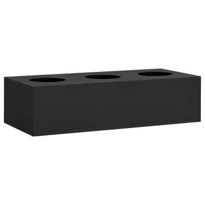 vidaXL Boîte à fleurs de bureau Anthracite 90x40x23 cm Acier