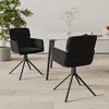 vidaXL Chaises pivotantes &agrave; manger lot de 2 Noir Velours