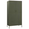 vidaXL Garde-robe Vert olive 90x50x180 cm Acier