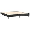 vidaXL Sommier à lattes de lit et matelas noir 183x213 cm similicuir