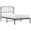 vidaXL Cadre de lit m&eacute;tal sans matelas avec t&ecirc;te de lit noir 100x190cm