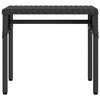 vidaXL Chaise longue avec auvent et table noir résine tressée