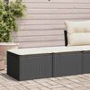 vidaXL Salon de jardin avec coussins 2 pcs noir r&eacute;sine tress&eacute;e acacia