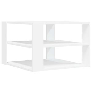 vidaXL Table basse blanc 58x58x40 cm bois d'ing&eacute;nierie