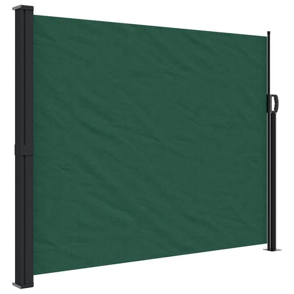 vidaXL Auvent lat&eacute;ral r&eacute;tractable vert fonc&eacute; 160x300 cm