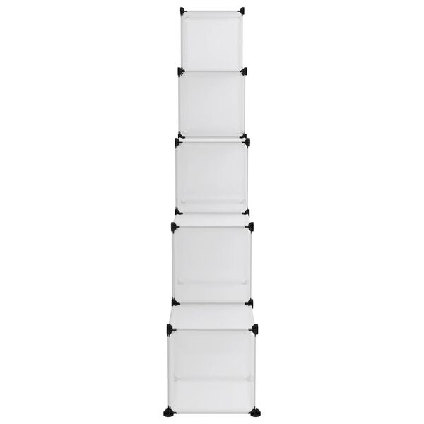 vidaXL Cubes de rangement 15 pcs Transparent PP