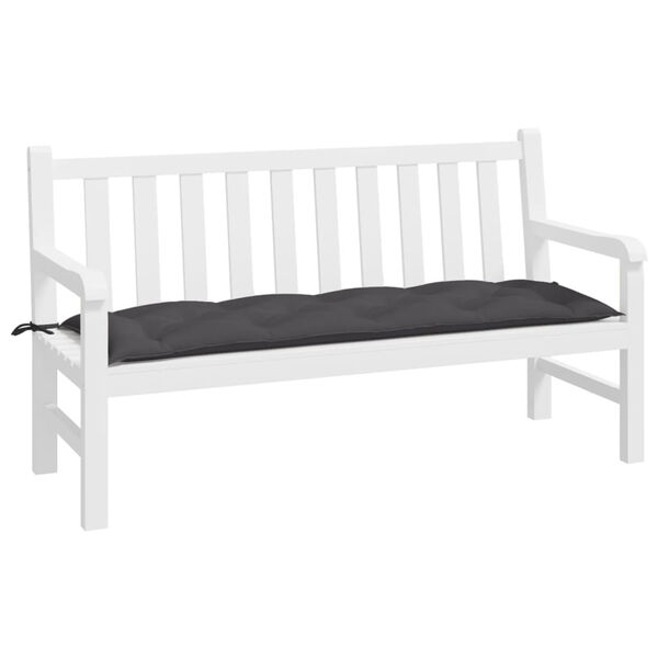 vidaXL Coussin de banc de jardin anthracite 150x50x7 cm tissu oxford