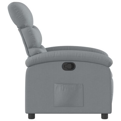 vidaXL Fauteuil inclinable Gris clair Tissu