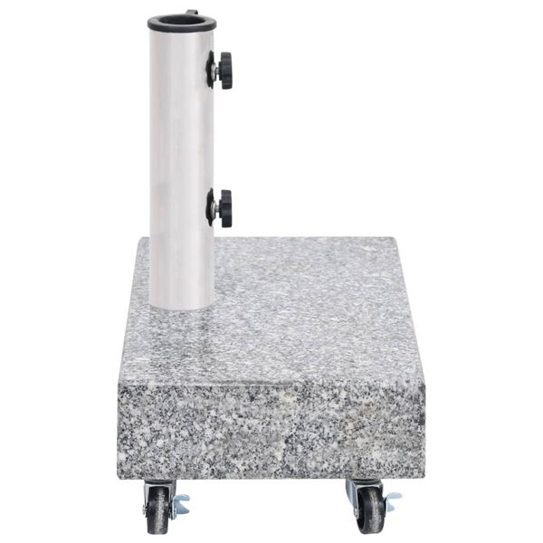 vidaXL Socle de parasol Gris clair 45x25x8,3 cm Granite