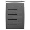 vidaXL Abri pour trois poubelles 207x77,5x112,5 cm Inox