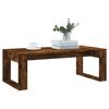vidaXL Table basse ch&ecirc;ne fum&eacute; 102x50x35 cm bois d'ing&eacute;nierie