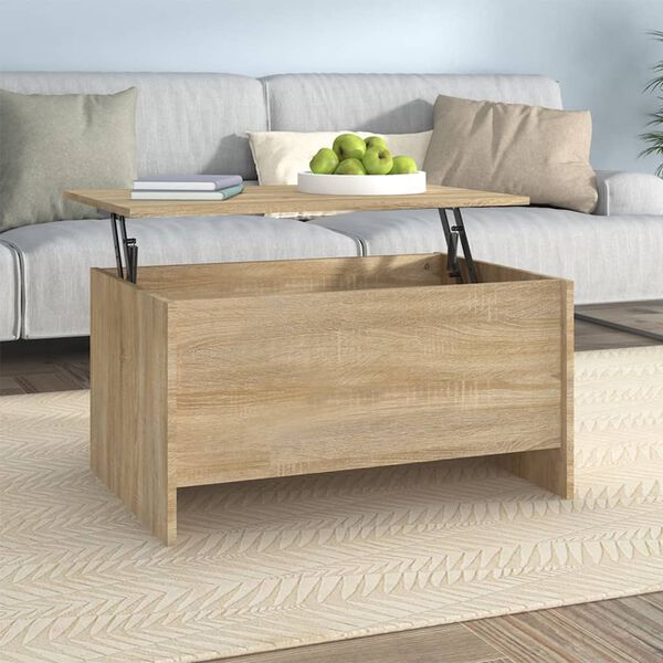 vidaXL Table basse chêne sonoma 80x55,5x41,5 cm bois d'ingénierie
