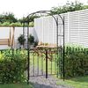 vidaXL Arche de jardin avec portail noir 108x45x235 cm acier
