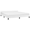 vidaXL Cadre de lit sans matelas blanc California similicuir