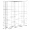 vidaXL Mur &agrave; gabion avec couvercles Acier galvanis&eacute; 80x20x100 cm