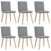 vidaXL Chaises &agrave; manger lot de 6 gris clair tissu
