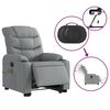vidaXL Fauteuil inclinable de massage électrique gris clair tissu