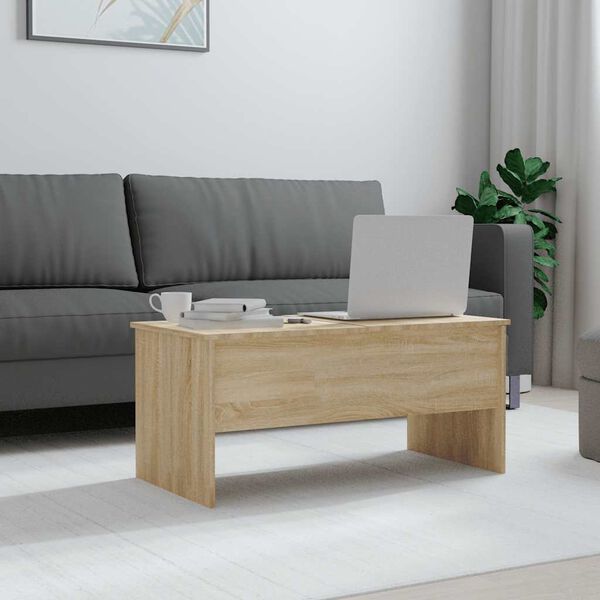 vidaXL Table basse chêne sonoma 102x50,5x46,5 cm bois d'ingénierie