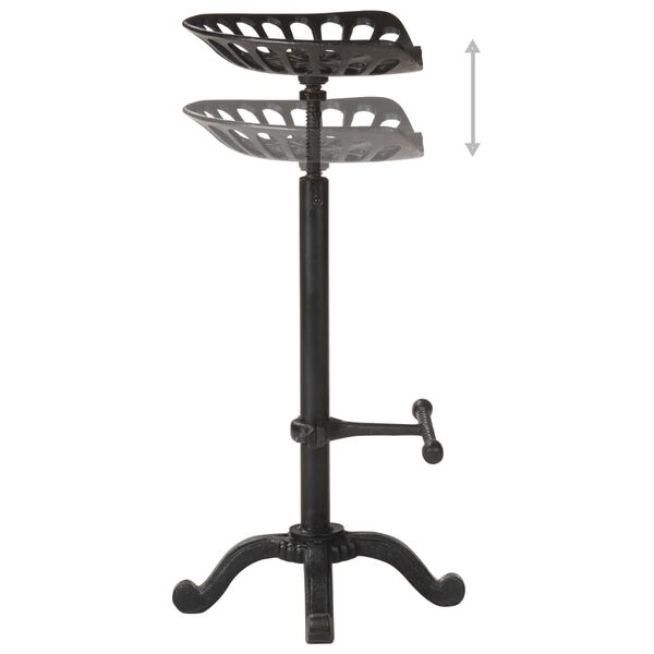 vidaXL Tabouret de bar Noir Fonte