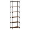 vidaXL Biblioth&egrave;que 6 niveaux ch&ecirc;ne marron 60x30x188cm bois ing&eacute;nierie