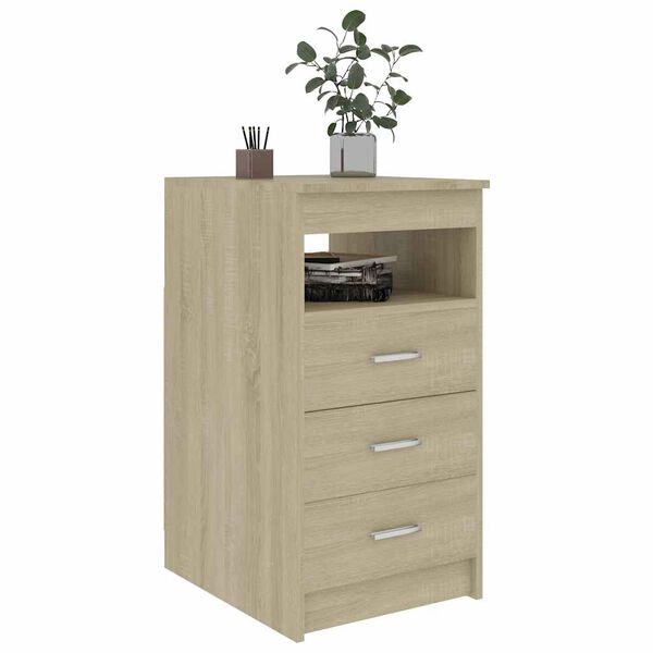 vidaXL Armoire &agrave; tiroirs Ch&ecirc;ne sonoma 40x50x76 cm Bois d'ing&eacute;nierie