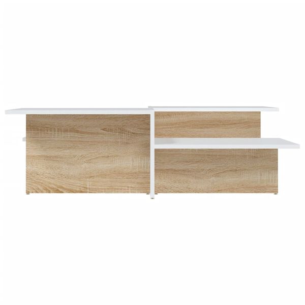 vidaXL Tables basses 2 pcs chêne sonoma et blanc bois d'ingénierie