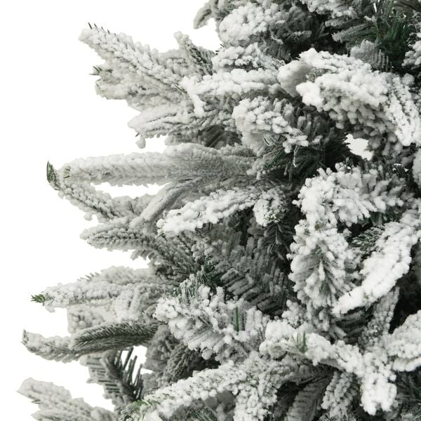 vidaXL Sapin de Noël artificiel à flocons de neige Vert 210 cm PVC/PE