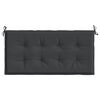 vidaXL Coussin de banc de jardin noir 120x50x4 cm tissu oxford