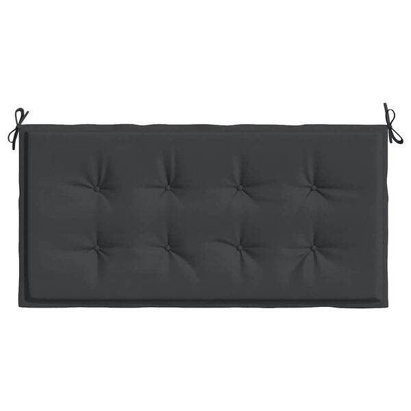 vidaXL Coussin de banc de jardin noir 120x50x4 cm tissu oxford