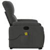 vidaXL Fauteuil inclinable de massage gris foncé tissu microfibre