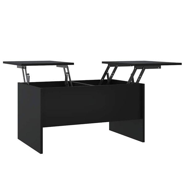vidaXL Table basse noir 80x50x42,5 cm bois d'ing&eacute;nierie
