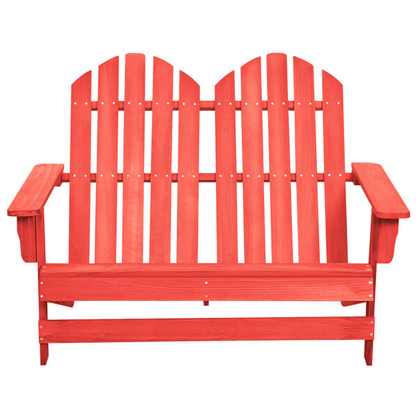 vidaXL Chaise de jardin Adirondack 2 places bois de sapin massif rouge