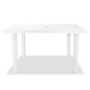 vidaXL Table de jardin Blanc 126 x 76 x 72 cm Plastique