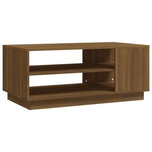 vidaXL Table basse ch&ecirc;ne marron 102x55x43 cm bois d'ing&eacute;nierie