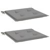 vidaXL Coussins de chaise de jardin lot de 2 gris 50x50x4 cm