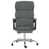 vidaXL Fauteuil inclinable de bureau gris foncé tissu