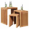 vidaXL Ensemble de tables d'appoint 3 pcs Marron 33 x 44.5 x 51 cm