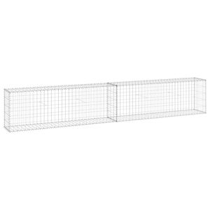 vidaXL Mur en gabion avec couvercles Acier galvanis&eacute; 300x30x50 cm