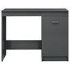 vidaXL Bureau Gris brillant 100x50x76 cm Agglom&eacute;r&eacute;