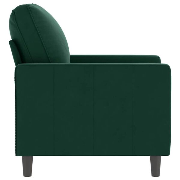 vidaXL Fauteuil Vert fonc&eacute; 60 cm Velours