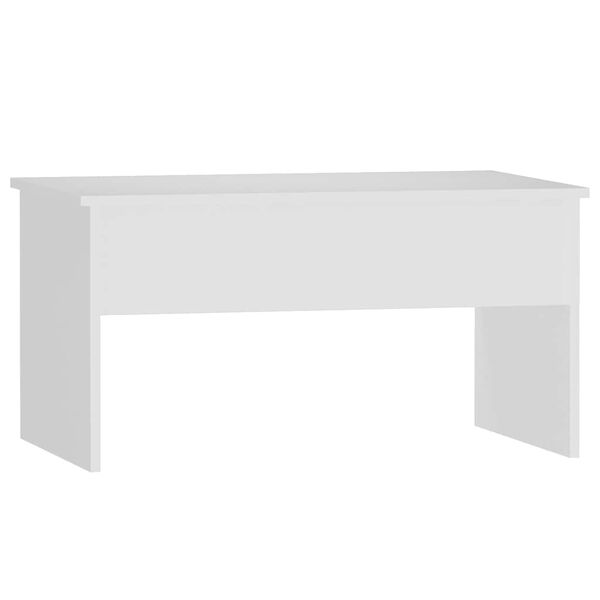 vidaXL Table basse Blanc 80x50,5x41,5 cm Bois d'ing&eacute;nierie