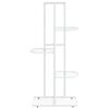 vidaXL Support pour plantes 5 niveaux 43x22x98 cm Blanc M&eacute;tal