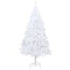 vidaXL Arbre de No&euml;l artificiel pr&eacute;-&eacute;clair&eacute; et branches &eacute;paisses blanc