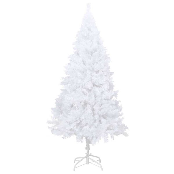vidaXL Arbre de No&euml;l artificiel pr&eacute;-&eacute;clair&eacute; et branches &eacute;paisses blanc