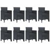vidaXL Ensemble de salle à manger pour jardin 9 pcs Anthracite