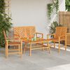 vidaXL Ensemble de salon de jardin 4 pcs Marron Bois d'Acacia Massif