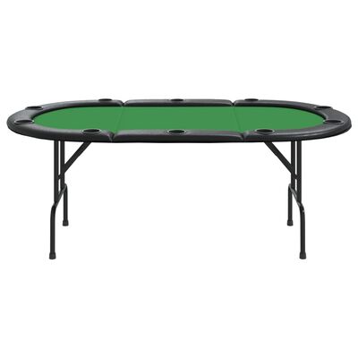 vidaXL Table de poker pliable 10 joueurs Vert 206x106x75 cm