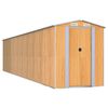 vidaXL Abri de jardin Marron clair 192x855x223 cm Acier galvanis&eacute;