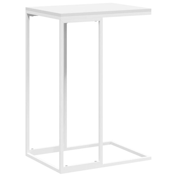 vidaXL Table d'appoint Blanc 40x30x59 cm Bois d'ing&eacute;nierie