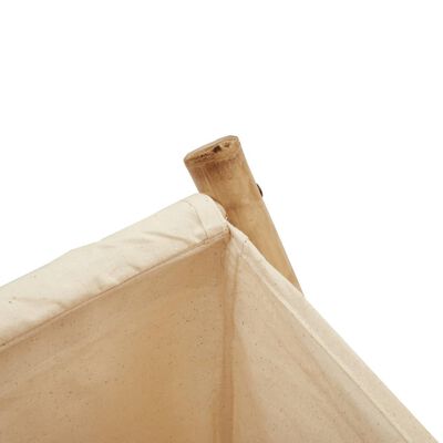 vidaXL Panier à linge blanc crème 41,5x36x63,5 cm bambou